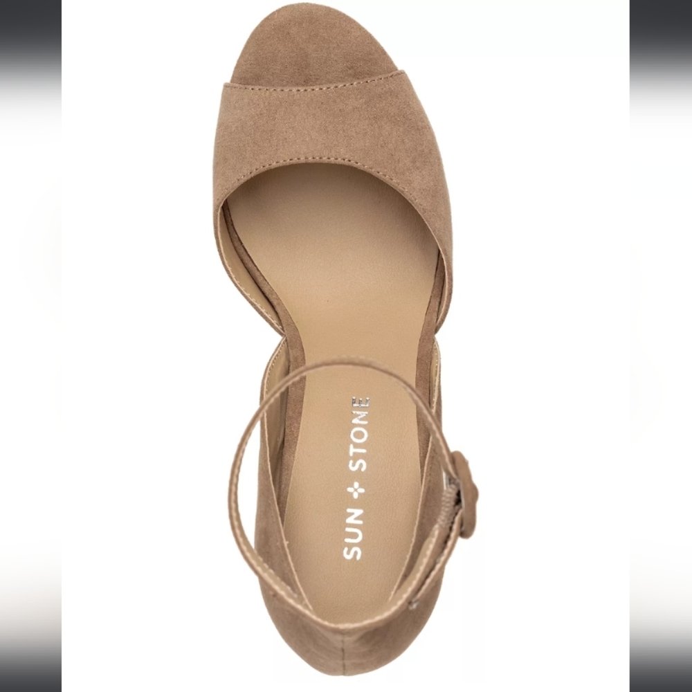 Sun + Stone Reeta Block-heel Platform Sandals Stone 8.5 - Picture 4 of 9